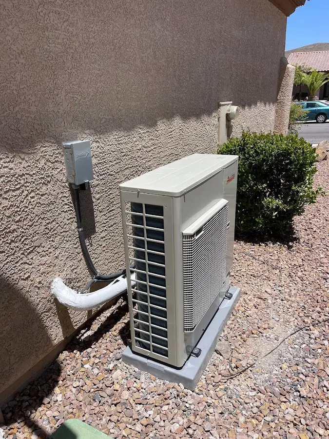 Residential air conditioning condenser unit in Clayton